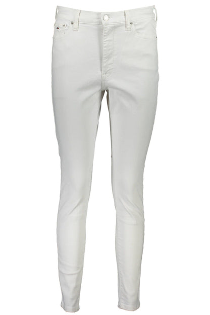 Tommy Hilfiger White Cotton Women Jeans