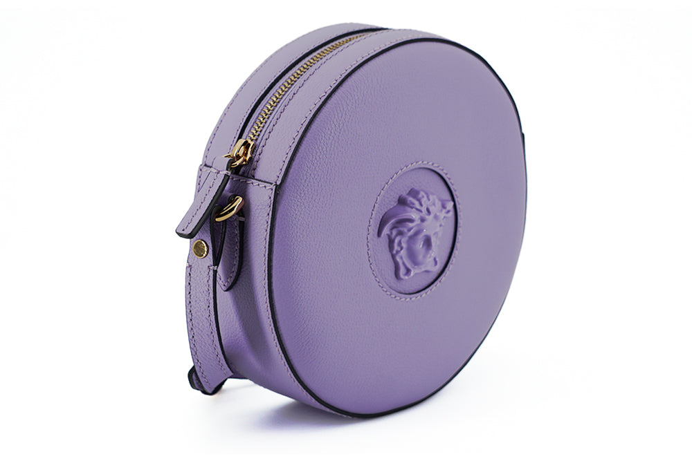 Versace Elegant Purple Round Shoulder Bag