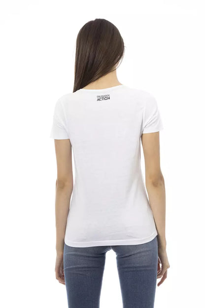 Trussardi Action White Cotton Women T-Shirt