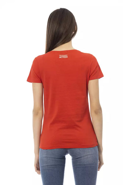 Trussardi Action Red Cotton Women T-Shirt