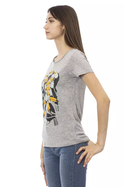 Trussardi Action Gray Cotton Women T-Shirt