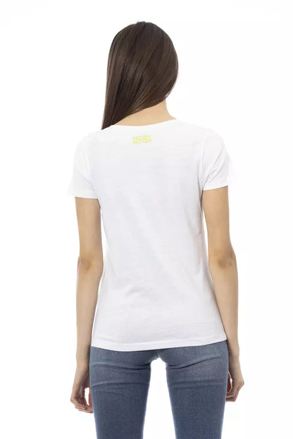 Trussardi Action White Cotton Women T-Shirt