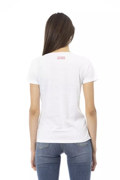 Trussardi Action White Cotton Women T-Shirt