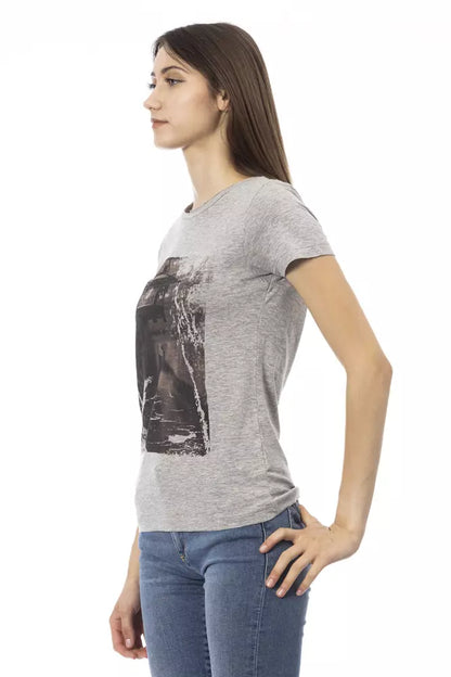 Trussardi Action Gray Cotton Women T-Shirt