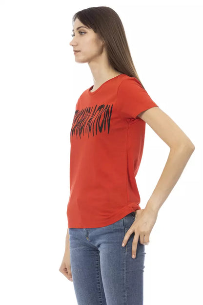 Trussardi Action Red Cotton Women T-Shirt