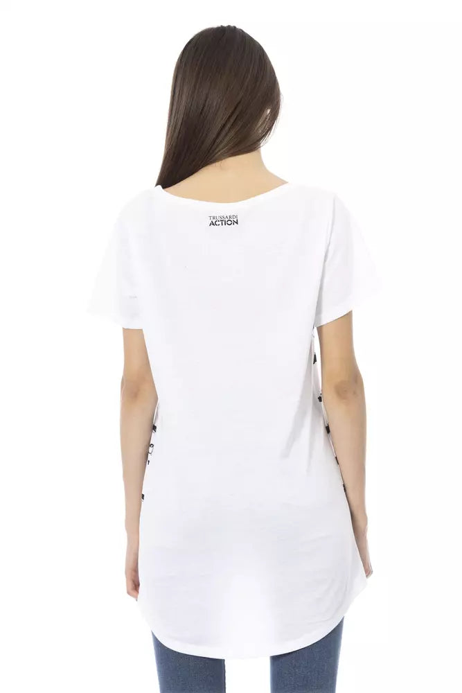 Trussardi Action White Cotton Women T-Shirt