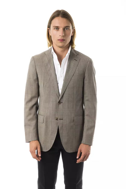 Uominitaliani Gray Wool Men's Blazer