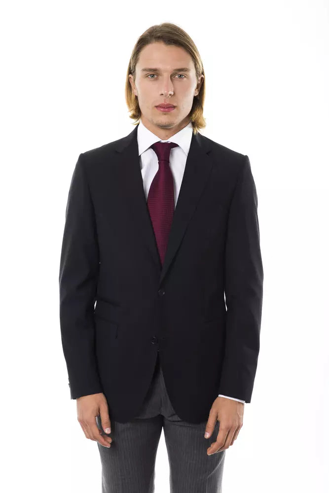 Uominitaliani Black Wool Men's Blazer