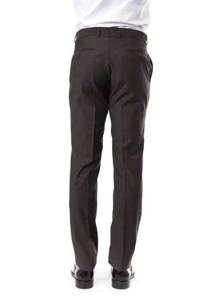 Uominitaliani Gray Wool Men's Suit Pant