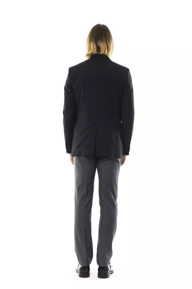 Uominitaliani Black Wool Men's Blazer