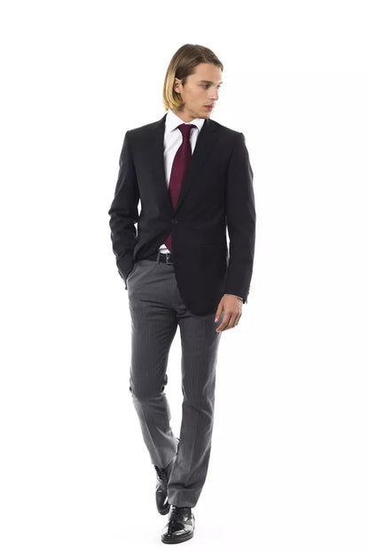 Uominitaliani Black Wool Men's Blazer