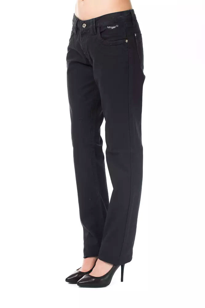 Ungaro Fever Blue Cotton Women Pant