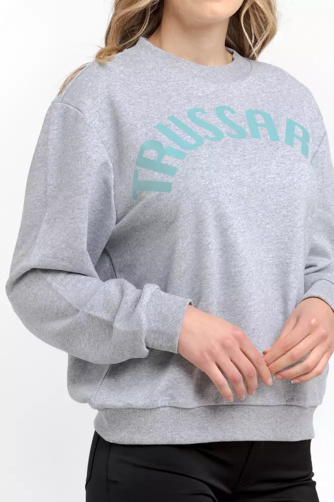 Trussardi Gray Cotton Women Sweater