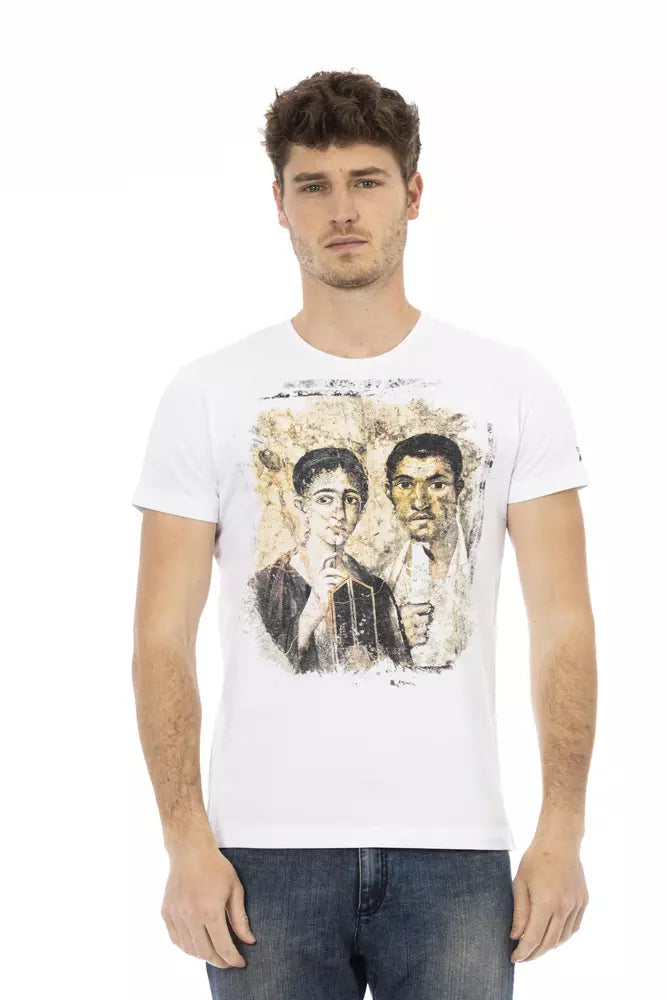 Trussardi Action White Cotton Men T-Shirt