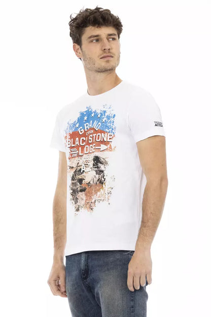 Trussardi Action White Cotton Men T-Shirt