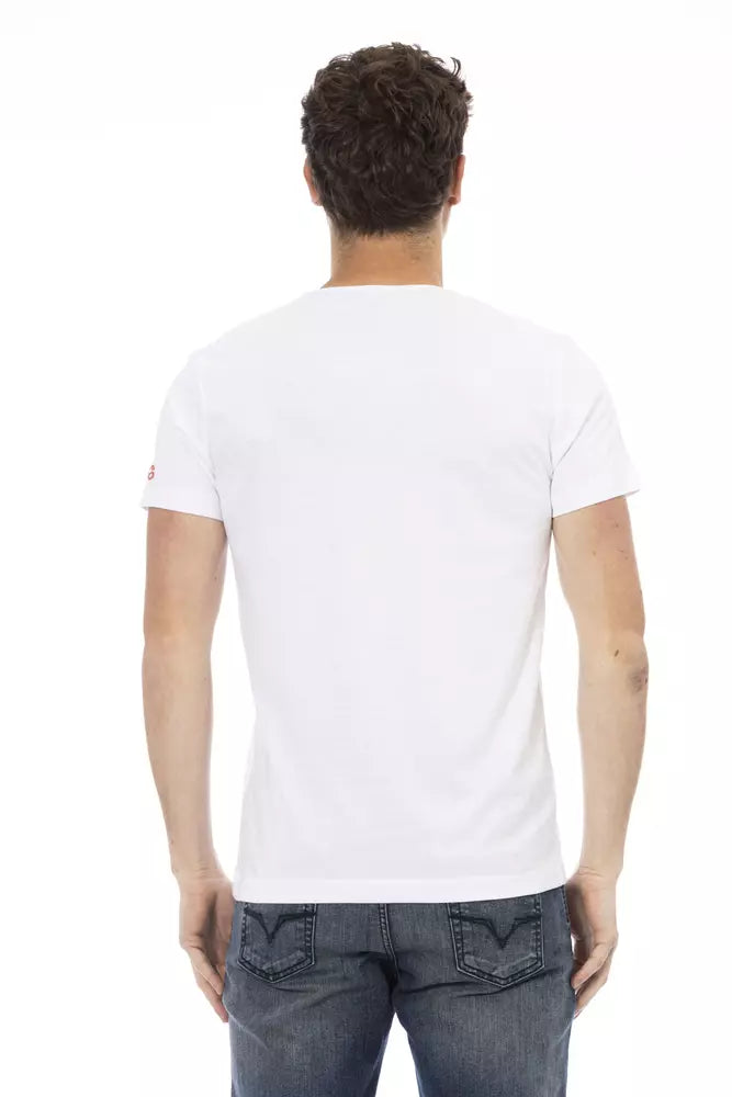 Trussardi Action White Cotton Men T-Shirt