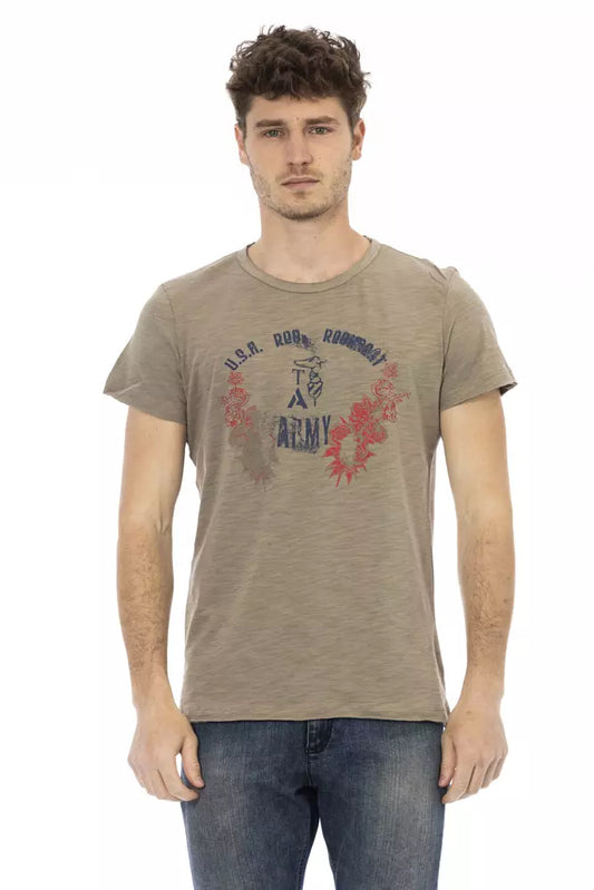 Trussardi Action Green Cotton Men T-Shirt