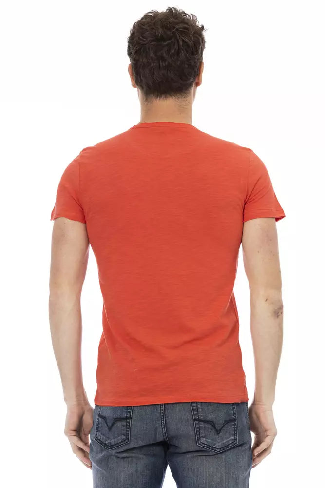 Trussardi Action Red Cotton Men T-Shirt