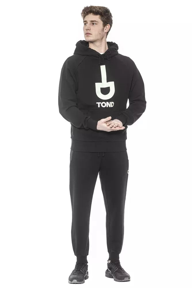 Tond Black Cotton Men Sweatshirt