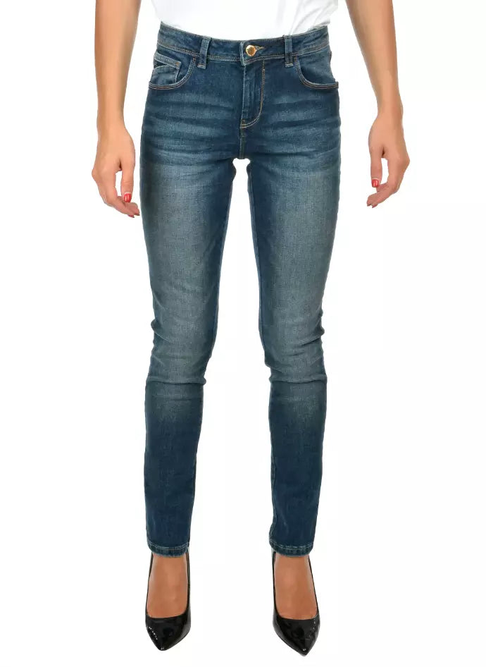 Yes Zee Blue Cotton Women's Skinny Jean