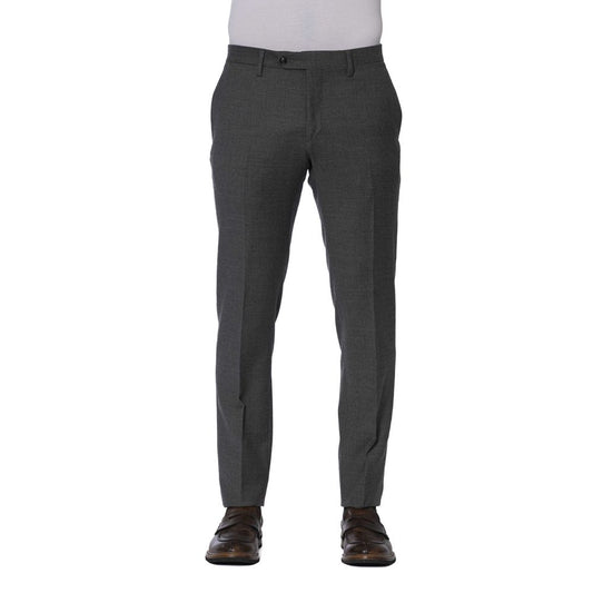 Trussardi Gray Wool Men Trousers