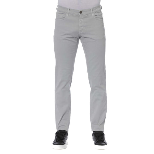 Trussardi Jeans Gray Cotton Men Jeans