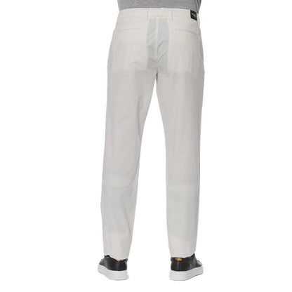 Trussardi Jeans White Cotton Men's Trouser