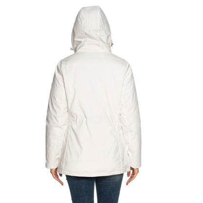 Yes Zee White Polyester Women's Jacket