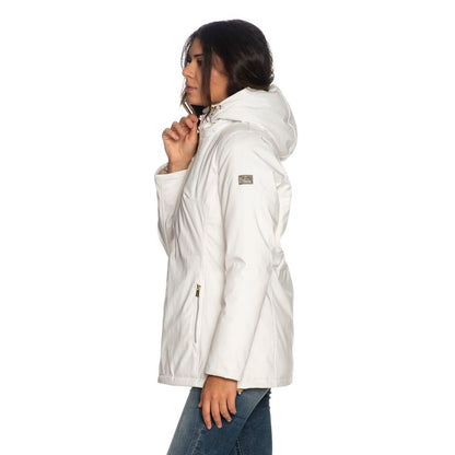 Yes Zee White Polyester Women's Jacket