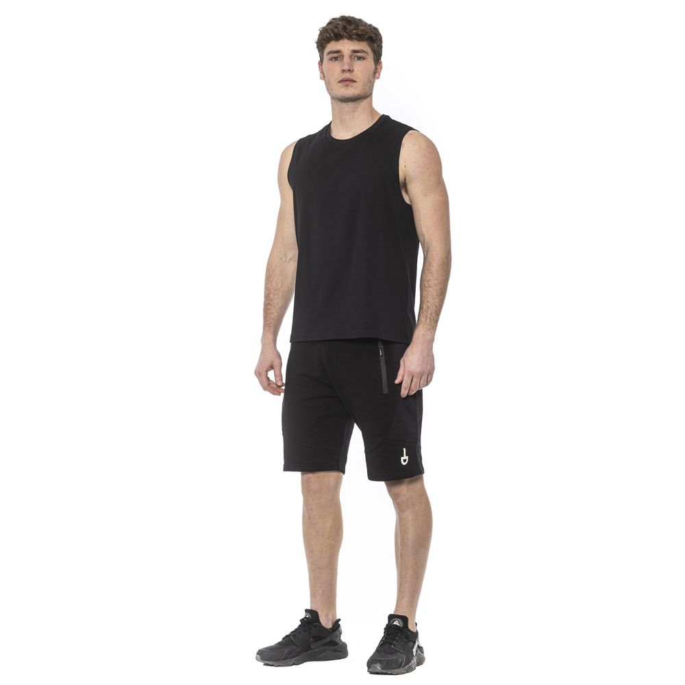 Tond Black Cotton Men's Tank Top