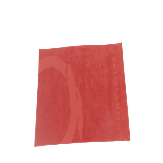 Trussardi Beachwear Red Cotton Men Beach Towel