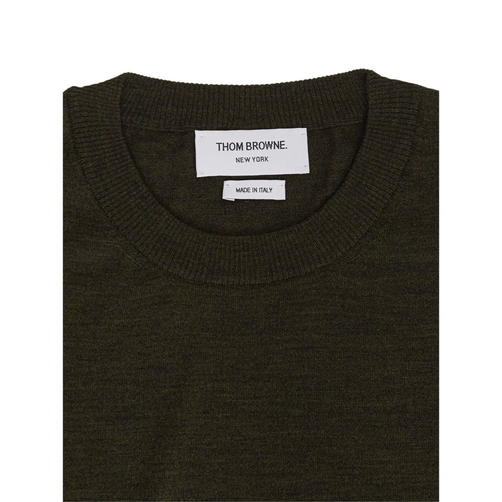 Thom Browne Green Wool Sweater