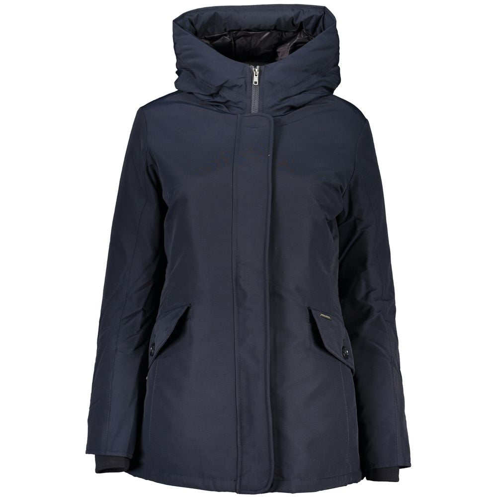 Woolrich Blue Cotton Jackets & Coat