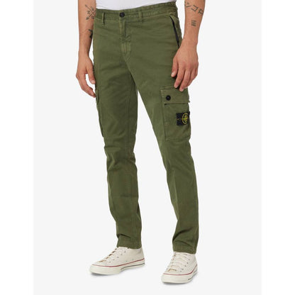 Stone Island Green Cotton Jeans & Pant