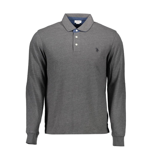 U.S. POLO ASSN. Gray Cotton Men Polo Shirt