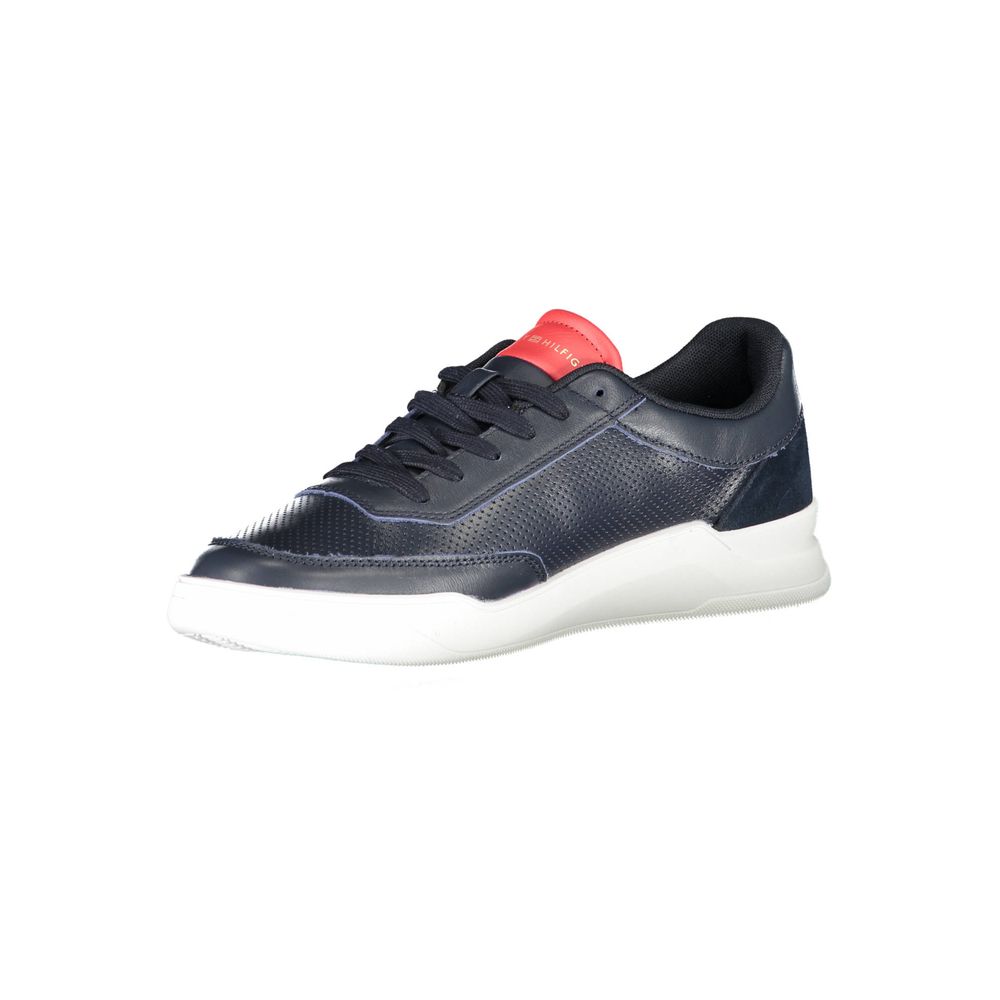 Tommy Hilfiger Blue Leather Men Sneaker