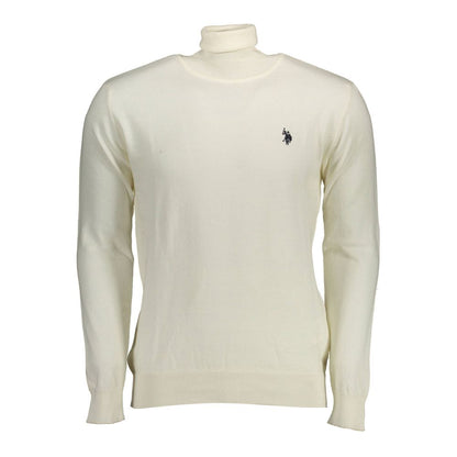 U.S. POLO ASSN. White Cotton Men Sweater