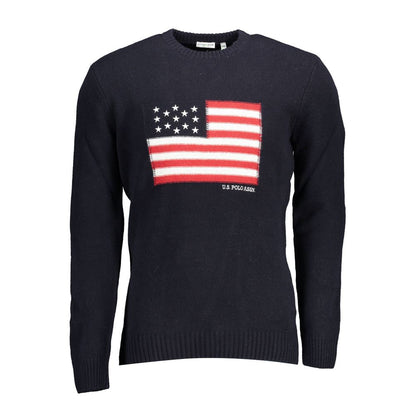 U.S. POLO ASSN. Blue Wool Men Sweater