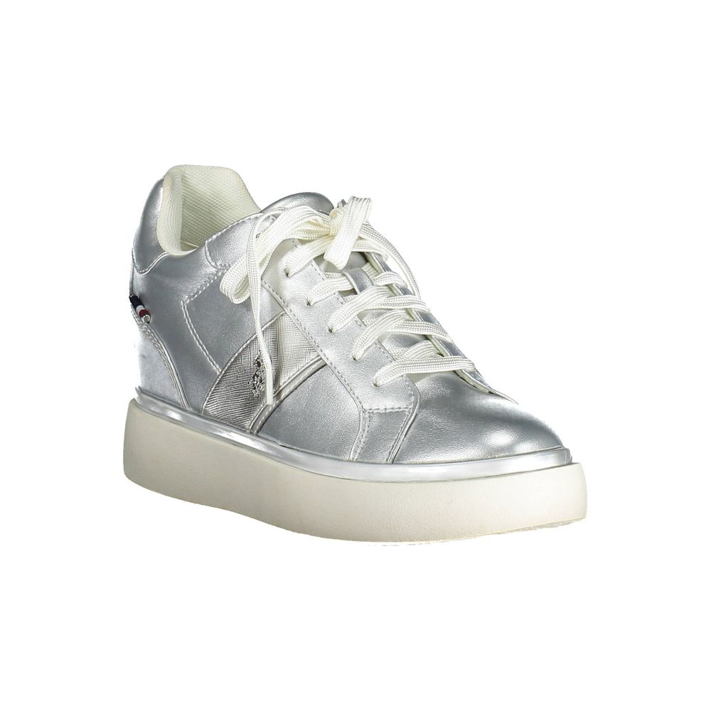 U.S. POLO ASSN. Silver Polyester Women Sneaker