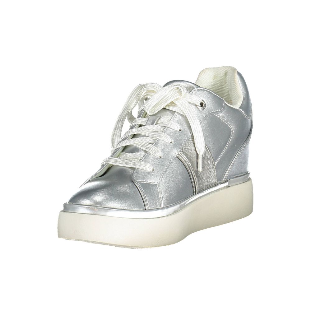 U.S. POLO ASSN. Silver Polyester Women Sneaker