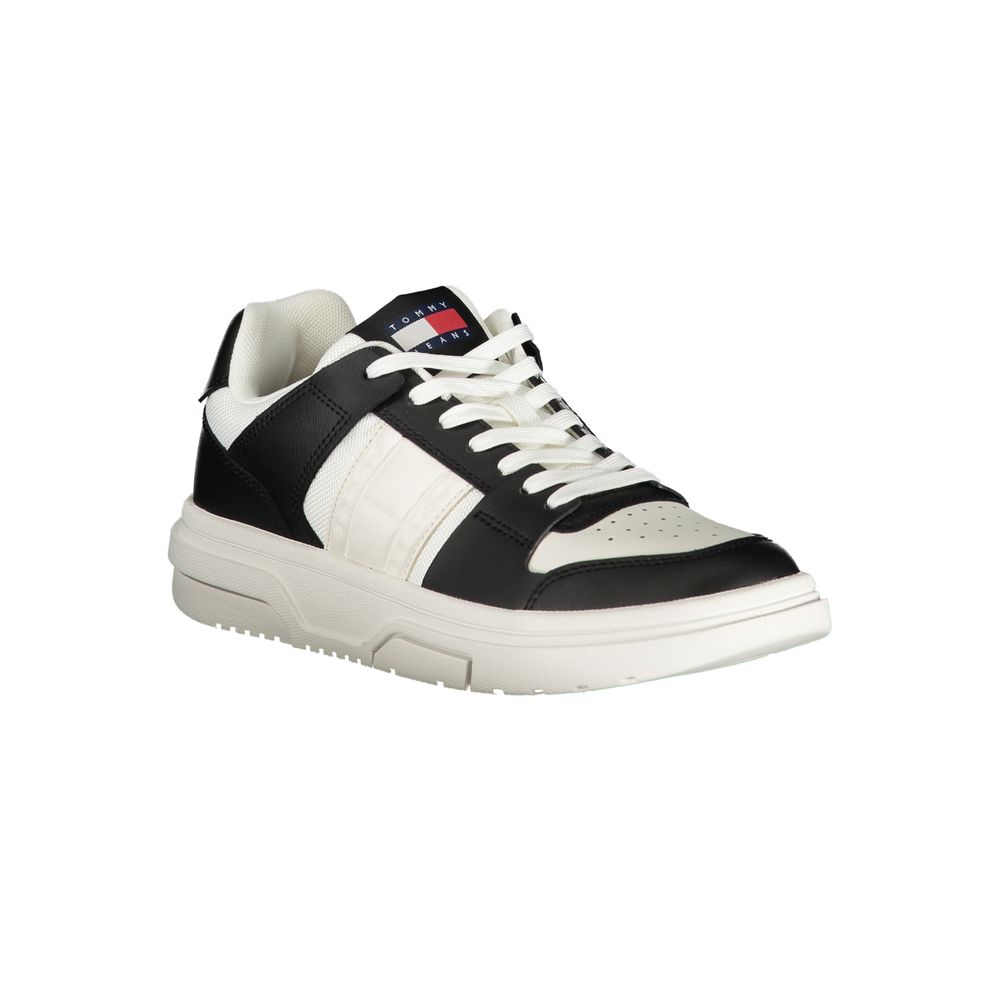 Tommy Hilfiger Black Leather Women Sneaker