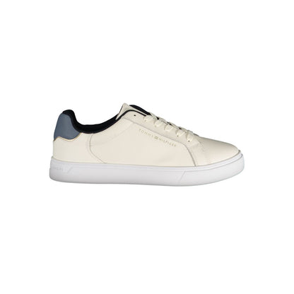 Tommy Hilfiger Beige Leather Women Sneaker