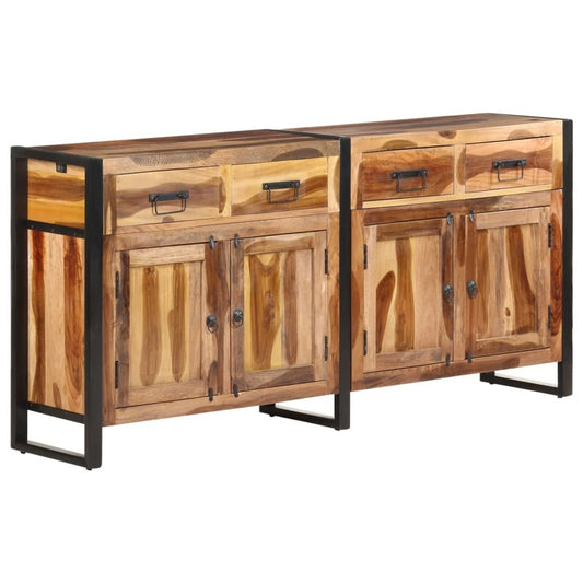 Sideboard 67.7"x13.8"x31.5" Solid Acacia Wood with Honey Finish