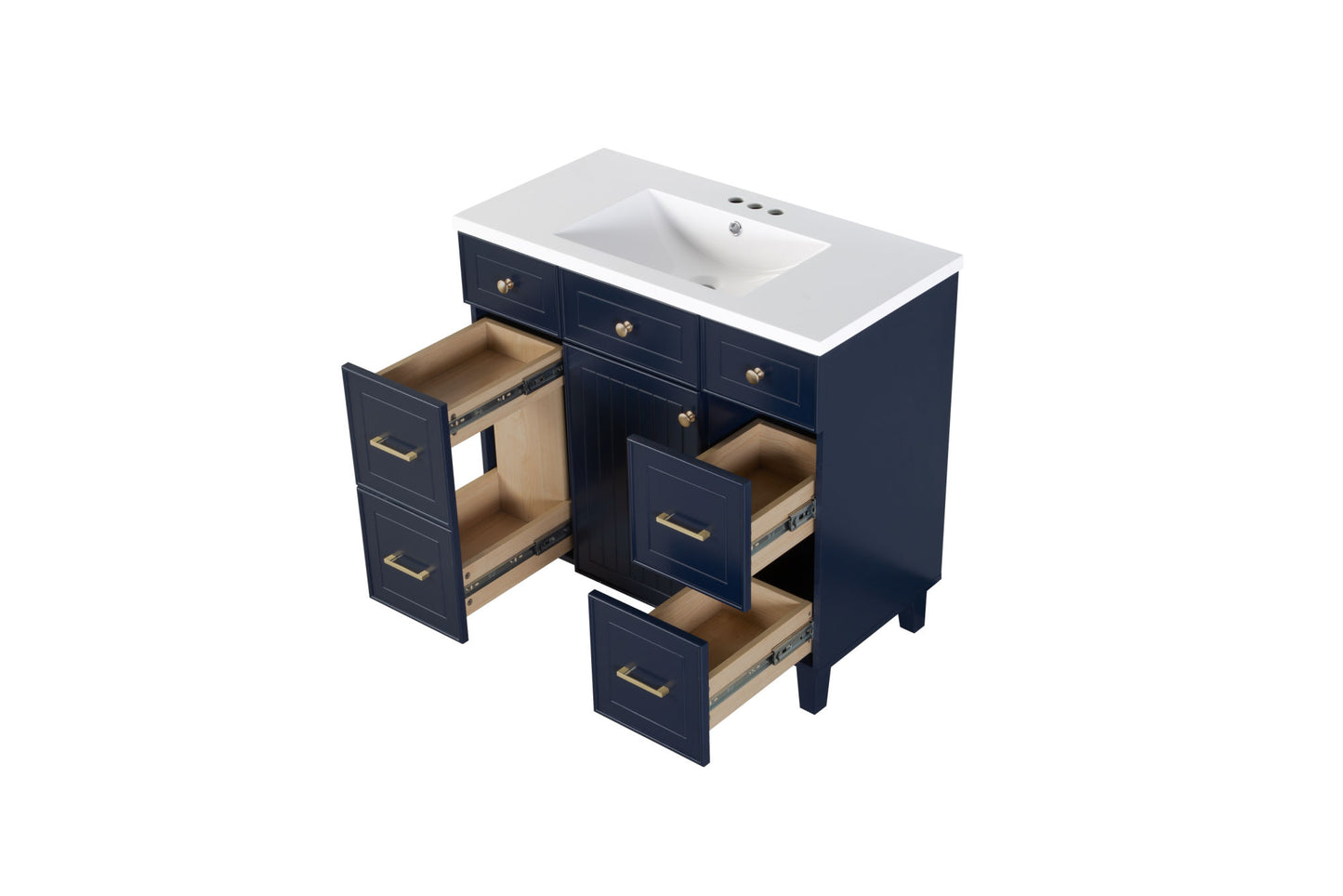 Vanity Sink Combo featuring a Marble Countertop, Bathroom Sink Cabinet, and Home Decor Bathroom Vanities - Fully Assembled