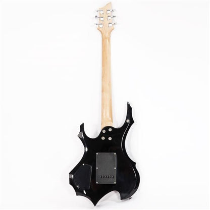 [Do Not Sell on Amazon]Glarry Flame Shaped Electric Guitar with 20W Electric Guitar Sound HSH Pickup Novice Guitar Audio Bag Strap Picks Shake Cable Wrench Tool Sunset Color