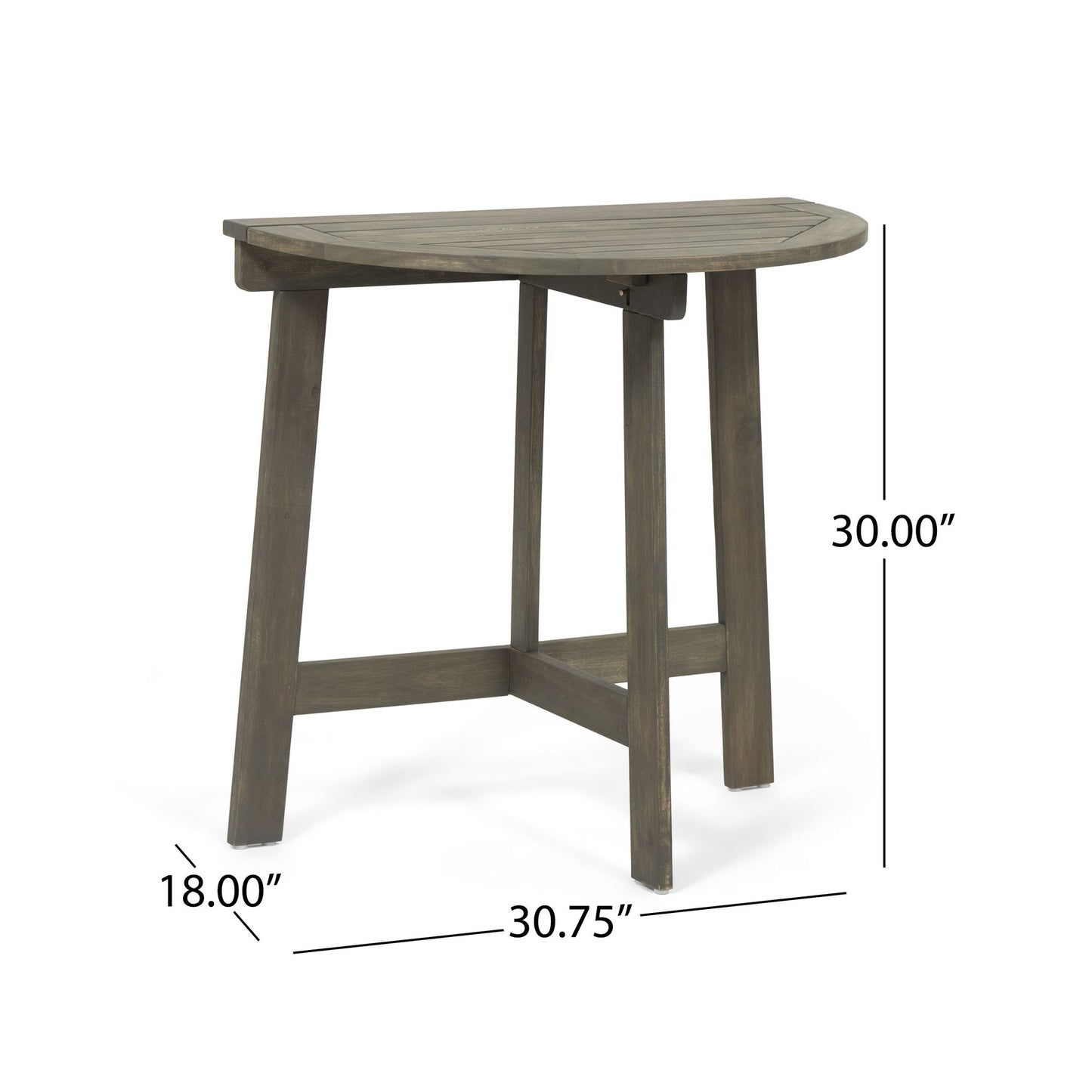 WESTMONT HALF-ROUND BISTRO TABLE, GREY