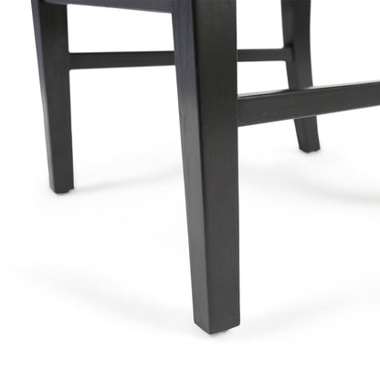 Acacia Wood Dining Chairs, Black (Set of 2)