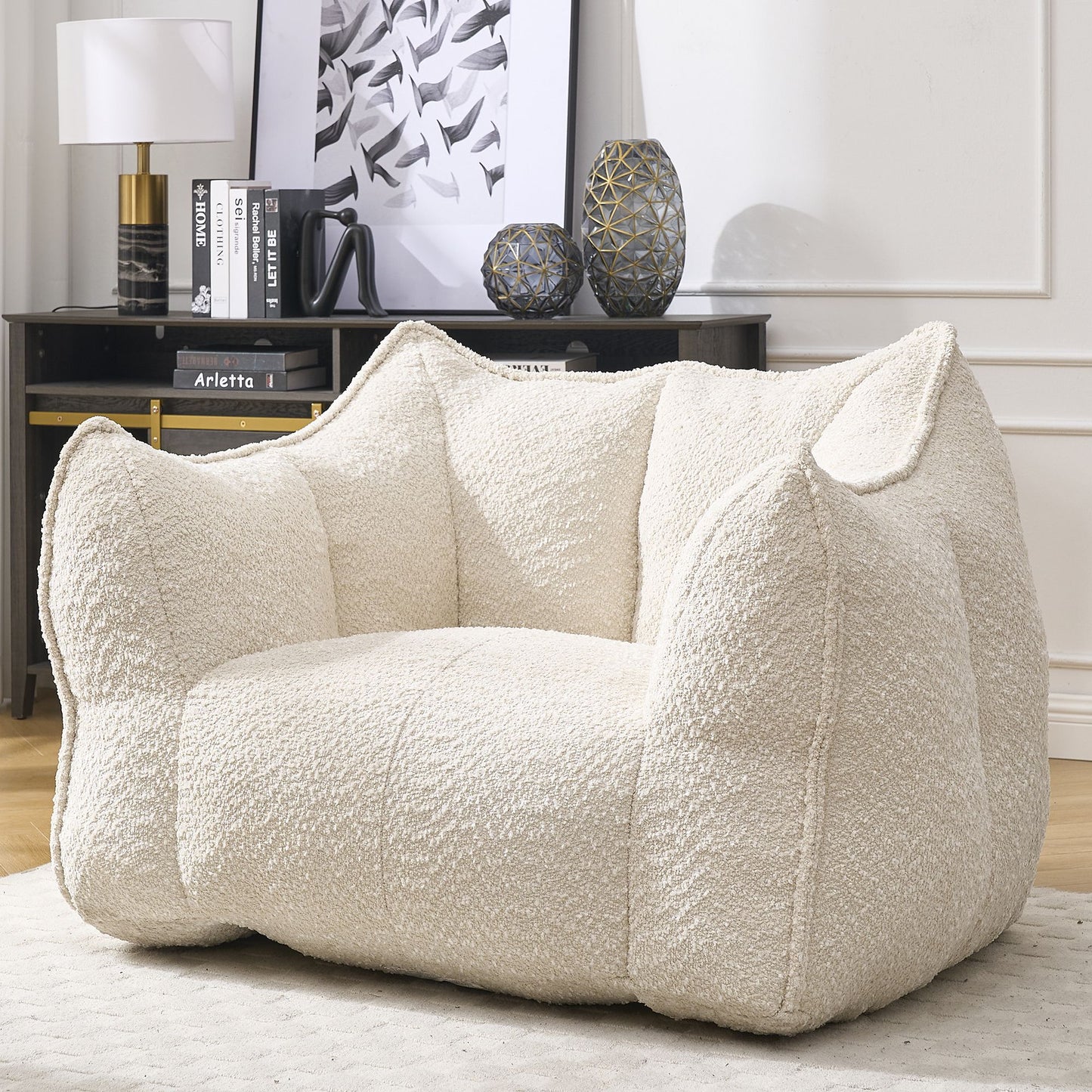 Sofa chairs with highly resilient foam for living rooms and bedrooms, comfortable square lazy sofas, sofas for adults to play, read and watch TV