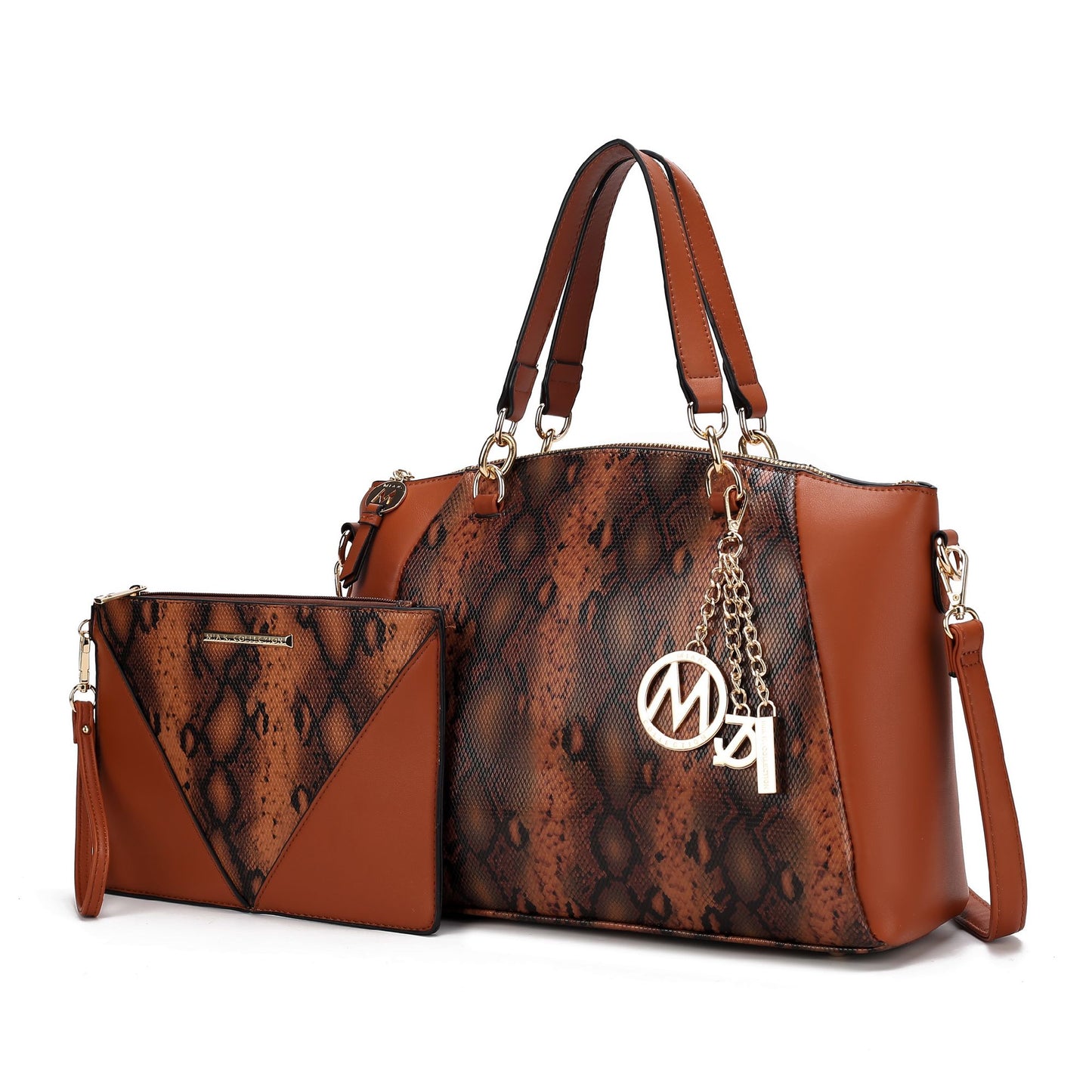 MKF Collection Addison Snake Embossed Women Tote Bag with matching Wristlet by Mia k