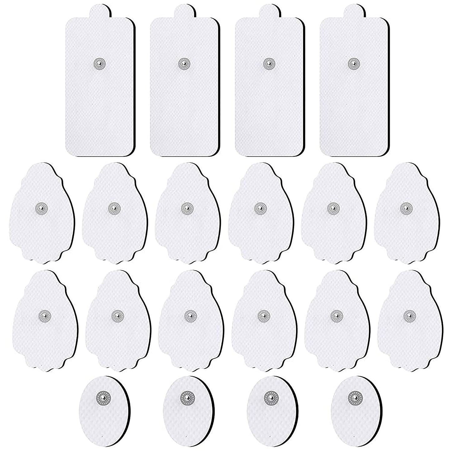 TENS/EMS Unit Replacement Pads NURSAL 20 Pack 3.5mm Snap Electrode Pads for Electrotherapy (Not Fit NURSAL Blue Tens) Reuse More Than 30 Times, Compatible with MEDVICE,Belifu TENS Machine